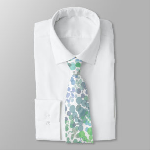 Ocean Spray Water Drops Watercolor Art Tie