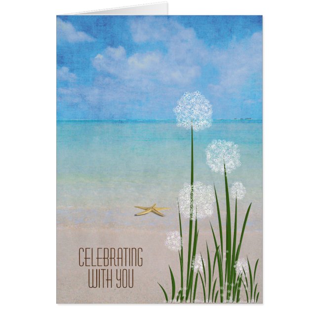 ocean starfish and beach flowers (Front)