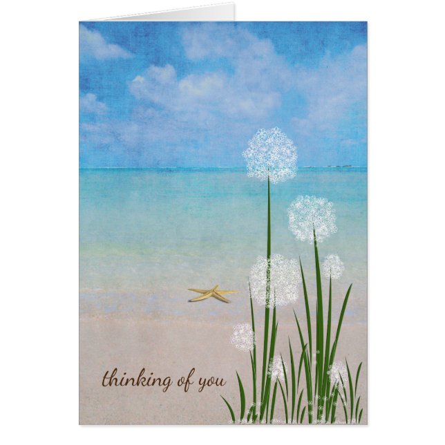 ocean starfish and beach flowers (Front)