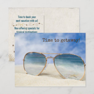 Ocean Starfish Reflection In Sunglasses Postcard
