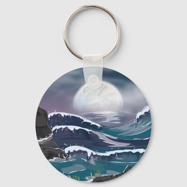 Ocean Storm Key Ring (Front)