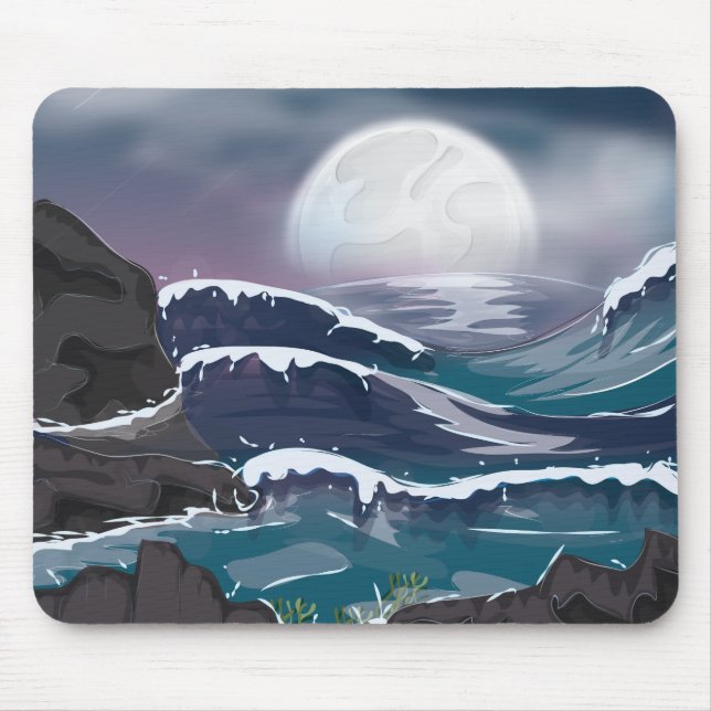 Ocean Storm Mouse Pad (Front)