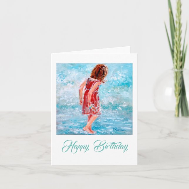 Ocean Stroll Birthday Card (Front)