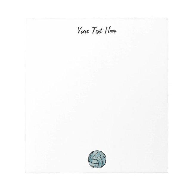 Ocean Summer Beach Waves Volleyball Personalised Notepad (Front)