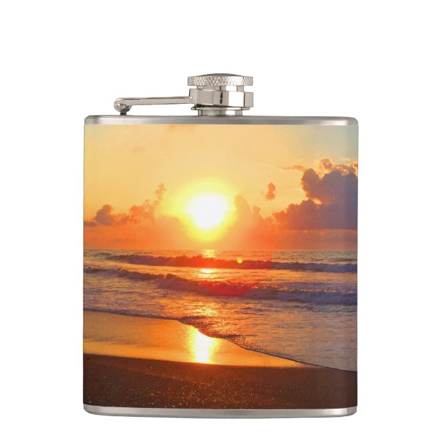 Ocean Sun Hip Flask (Front)