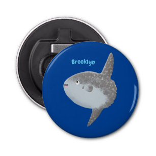 Ocean sunfish mola mola cute cartoon bottle opener