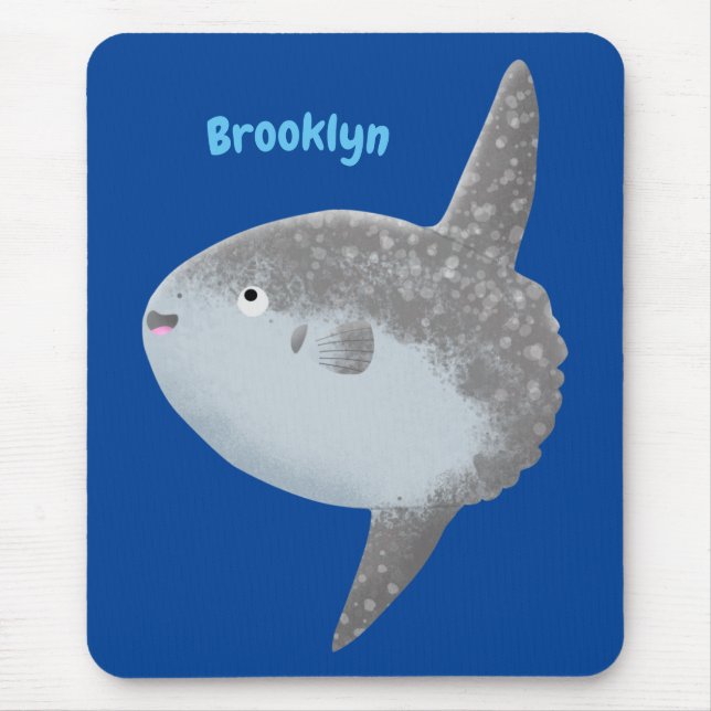 Ocean sunfish mola mola cute cartoon mouse pad (Front)