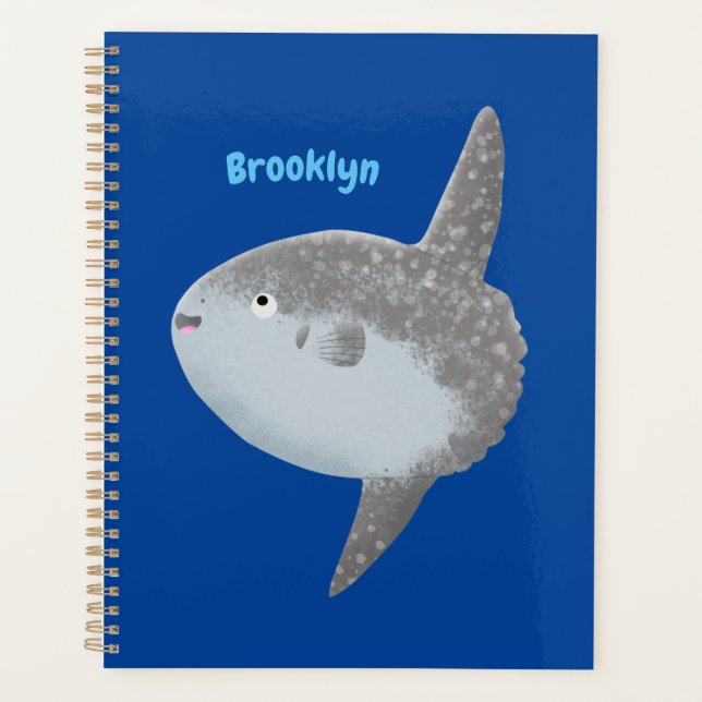 Ocean sunfish mola mola cute cartoon planner (Front)