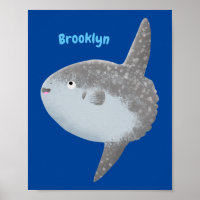 Ocean sunfish mola mola cute cartoon