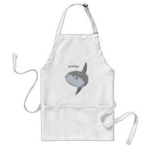 Ocean sunfish mola mola cute cartoon standard apron