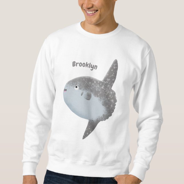 Ocean sunfish mola mola cute cartoon  sweatshirt (Front)