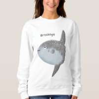 Ocean sunfish mola mola cute cartoon