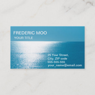 Ocean sunrise business card