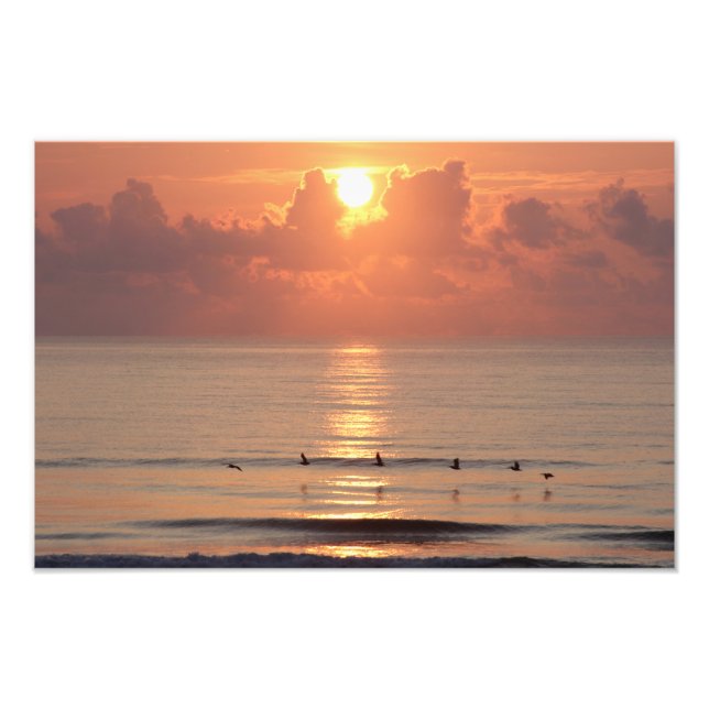 Ocean Sunrise - Daytona Beach, FL (Poster) Photo Print (Front)