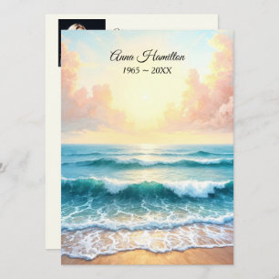 Ocean Sunrise Funeral Program Invitation