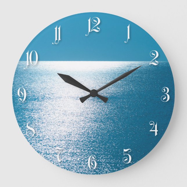 Ocean sunrise large clock (Front)