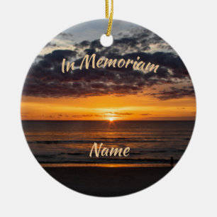 Ocean Sunrise Memoriam Ceramic Tree Decoration