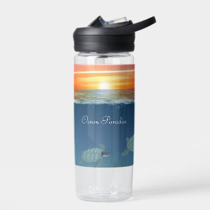 Ocean Sunrise & Turtles Water Bottle