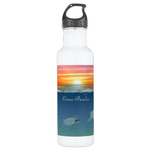 Ocean Sunrise & Turtles Water Bottle