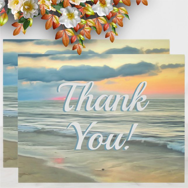Ocean Sunset 0735 Thank You Card (Creator Uploaded)