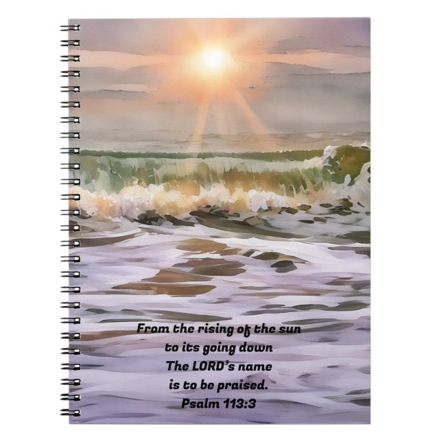 Ocean Sunset Art Bible Verse Journal (Front)