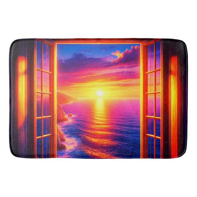Ocean Sunset Bath Mat (Front)