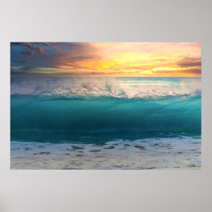 Ocean Sunset Beach Photo 193 Poster
