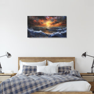 Ocean Sunset Canvas Art