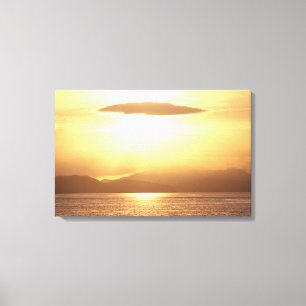 Ocean sunset canvas print