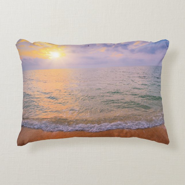 Ocean Sunset Decorative Cushion (Front)
