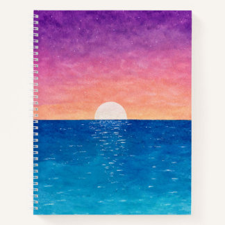 Ocean Sunset Design Notebook