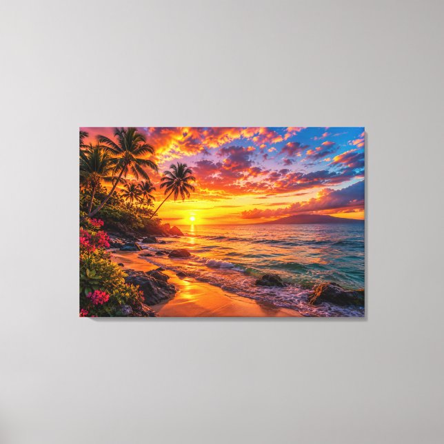 Ocean Sunset Escape Canvas Print (Front)