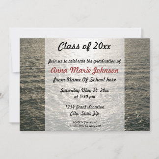 Ocean Sunset Graduation Invitation