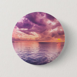 Ocean Sunset Inspirational 6 Cm Round Badge