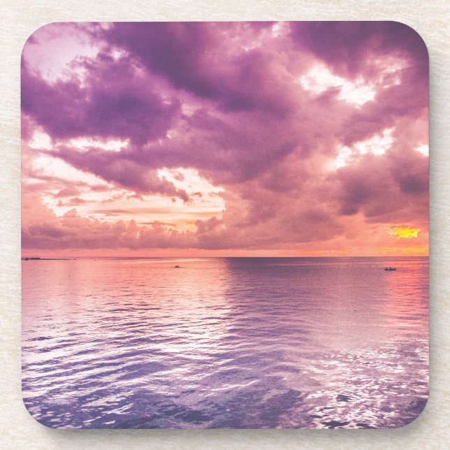 Ocean Sunset Inspirational Coaster (Front)