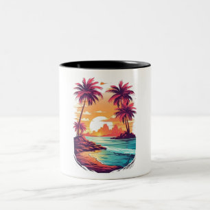ocean sunset mug