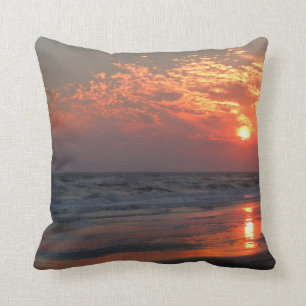 Ocean Sunset - Oak Island, NC Cushion
