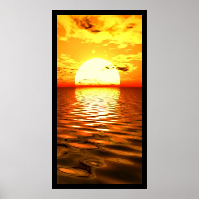 Ocean Sunset Poster (Front)