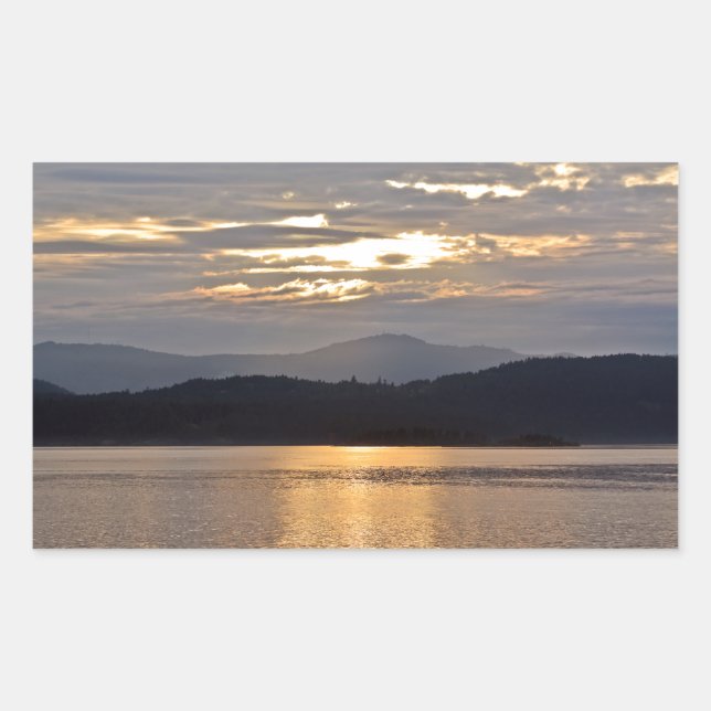 Ocean sunset scene sticker (Front)