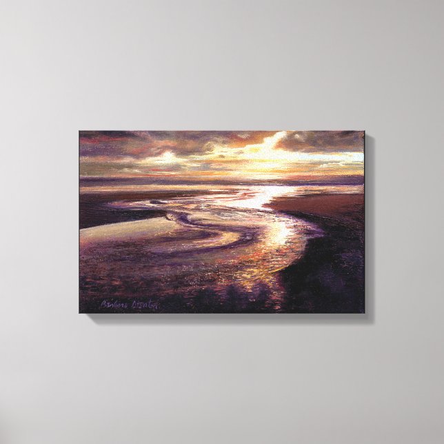 "Ocean Sunset Swirl" Gallery Wrapped Canvas Print (Front)