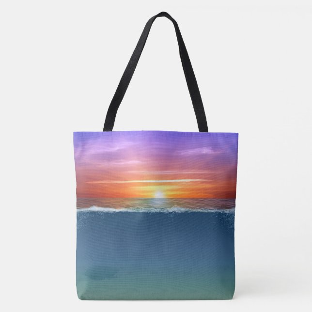 Ocean Sunset Tote Bag (Front)