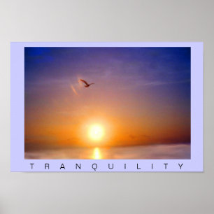 Ocean Sunset Tranquillity Poster
