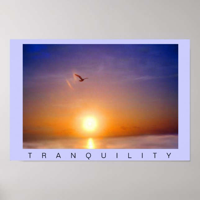 Ocean Sunset Tranquillity Poster (Front)