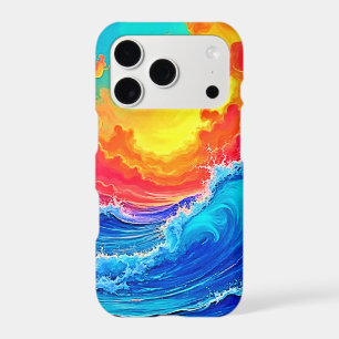 Ocean Surge: Radiant Sunset Wave