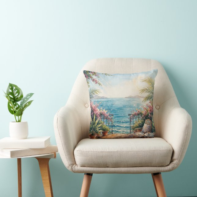 Ocean Terrace with a Peaceful View Cushion (Chair)
