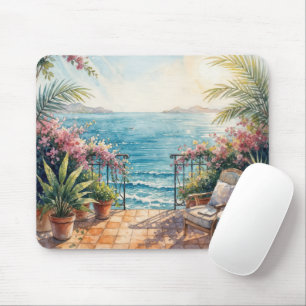 Ocean Terrace with a Peaceful View Mouse Pad