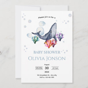 Ocean Theme Baby Shower Invite