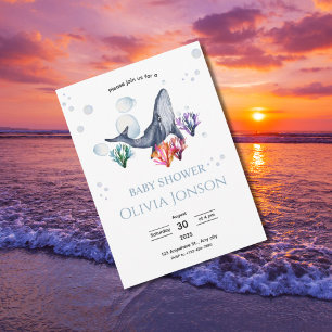 Ocean Theme Baby Shower Invite