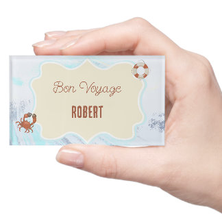 Ocean Theme Bon Voyage Personalised with Name Tag