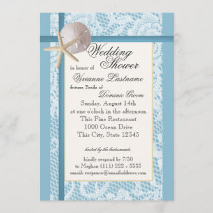 Ocean Theme Wedding Shower Invitation